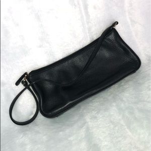 Black Leather Giani Bernini Wristlet